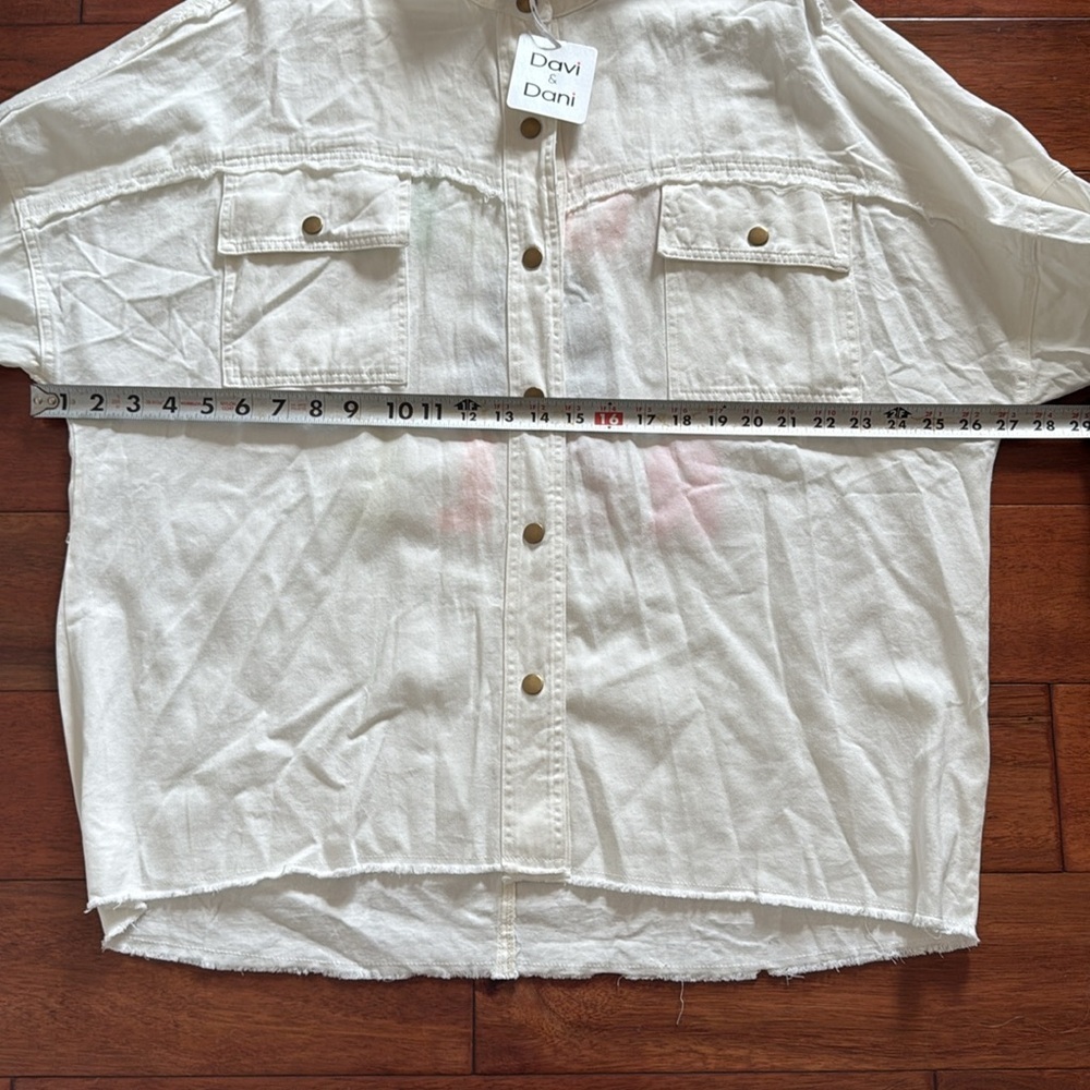 NWT Davi & Dani Rock & Roll Fringe Hem Snap Butto… - image 8